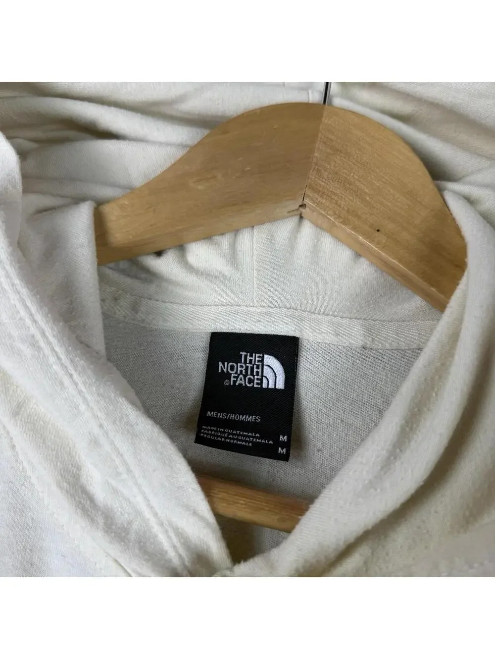The North Face Cream Graphic Hoodie Lightweight Long Sleeve Shirt Mens M Outdoor